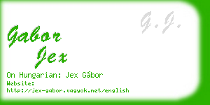 gabor jex business card